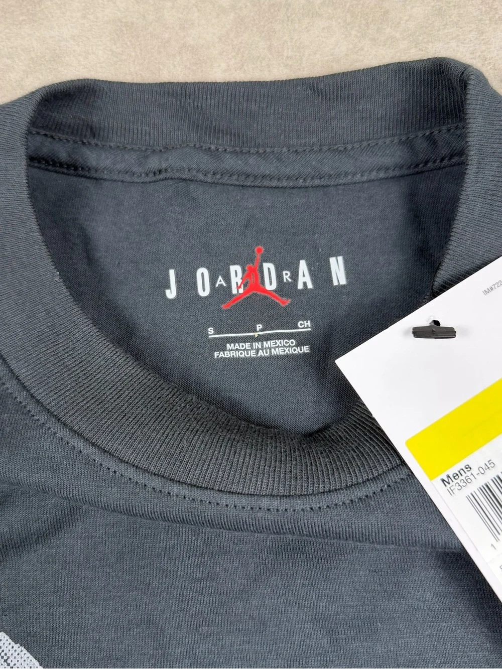 Jordan Black Tee with Red Jumpman Detail